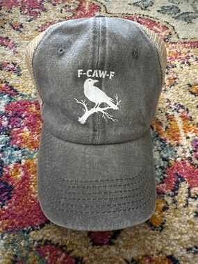 F-CAW-F Gray Bird Graphic Mesh-Back Cap